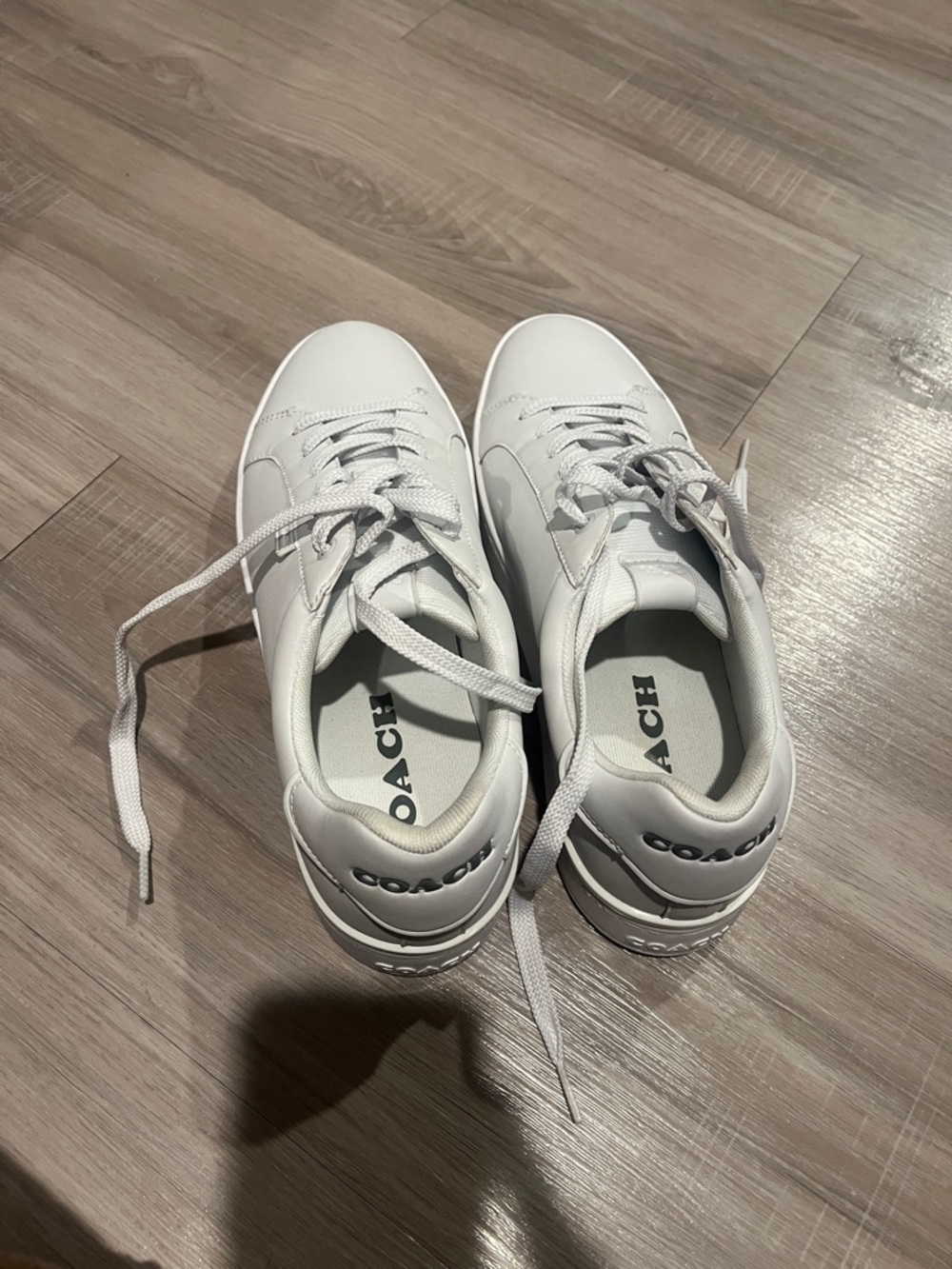 Coach Women’s White Leather Low-Top Sneakers - Picture 5 of 6